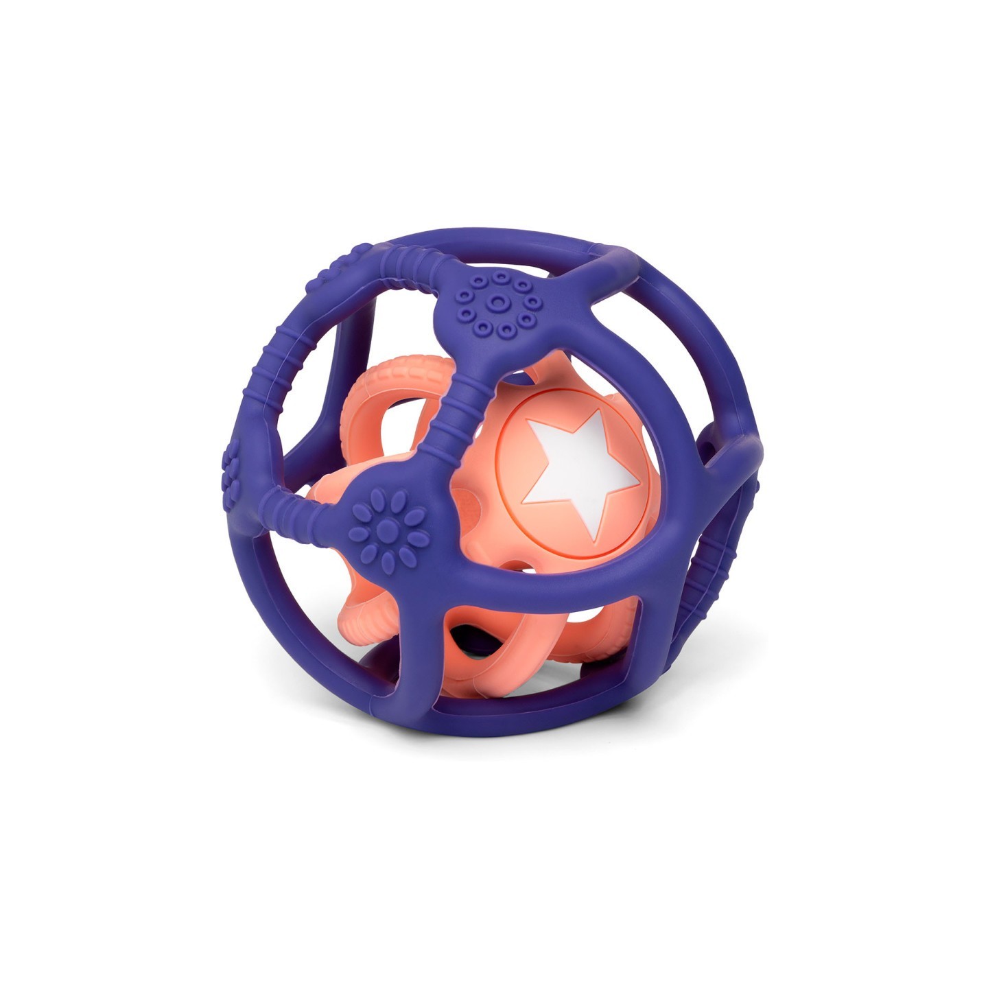 Set de 2 pelotas sensoriales de silicona Azul y Rosa