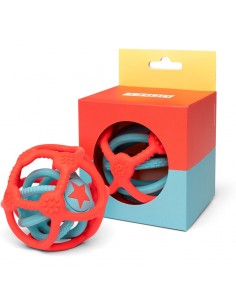 Set de 2 pelotas sensoriales de silicona Azul y Roja
