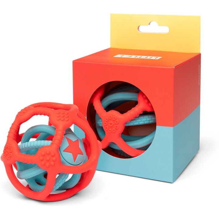 Set de 2 pelotas sensoriales de silicona Azul y Roja