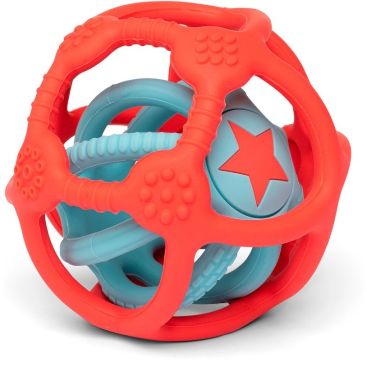 Set de 2 pelotas sensoriales de silicona Azul y Roja