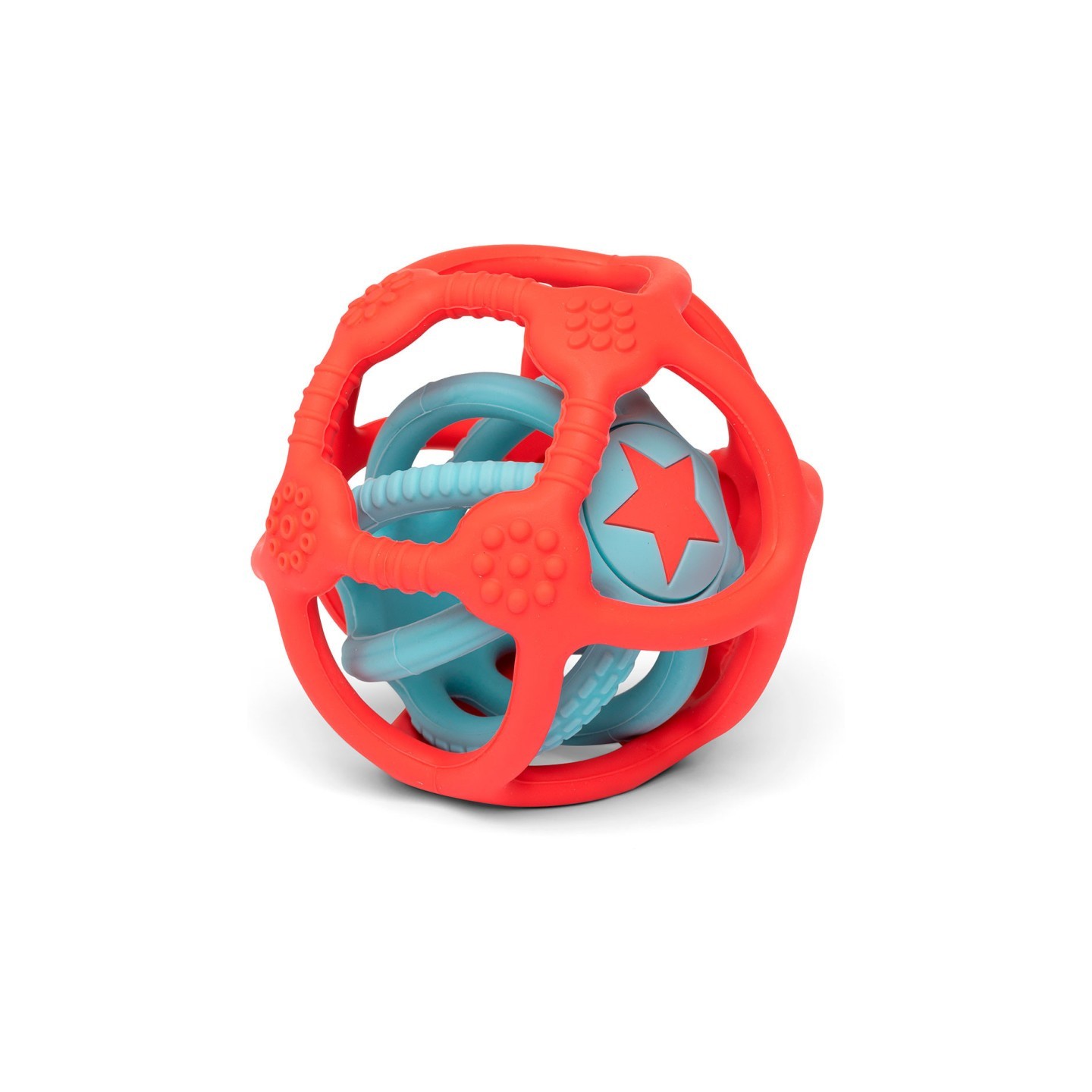 Set de 2 pelotas sensoriales de silicona Azul y Roja