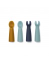 Set 4 cubiertos silicona Bebé Terra Sea Blue