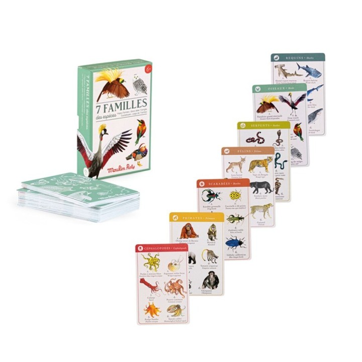 Juego de 7 familias de especies animales
