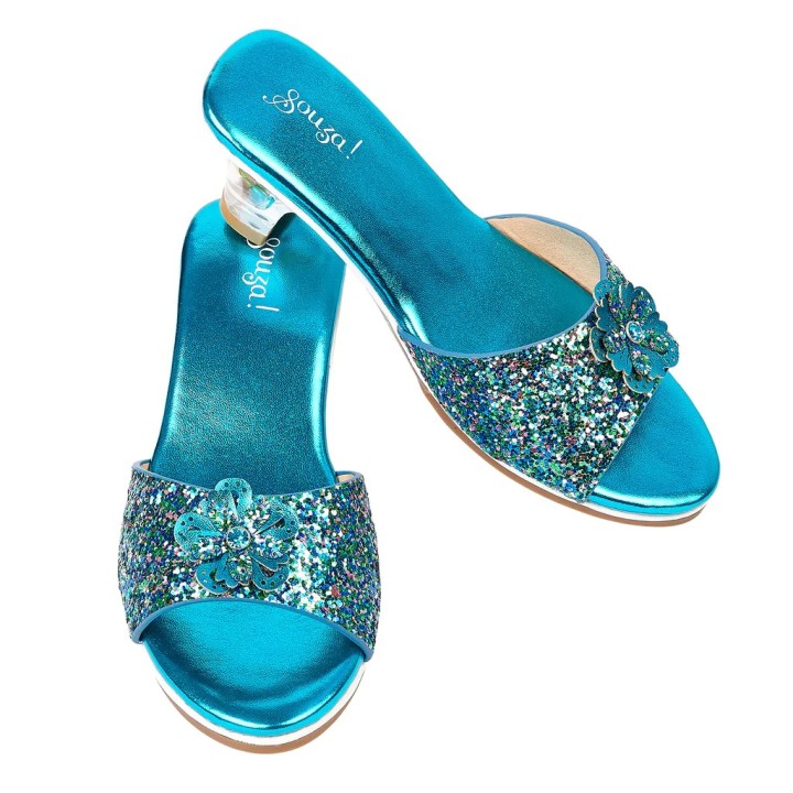 Sandalias con Tacón Azul Annelle
