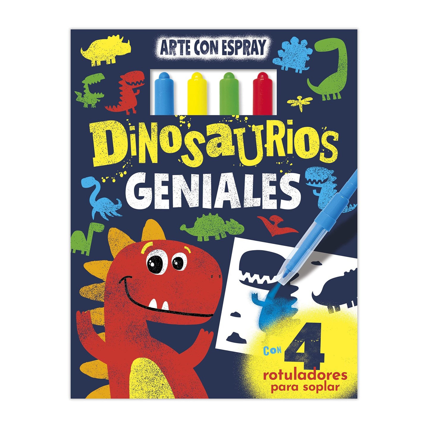 Arte con Spray. Dinosaurios Geniales