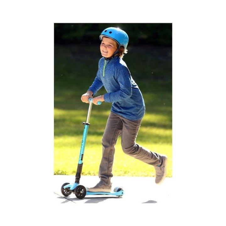 Patinete Maxi Micro Deluxe LED Plegable Azul