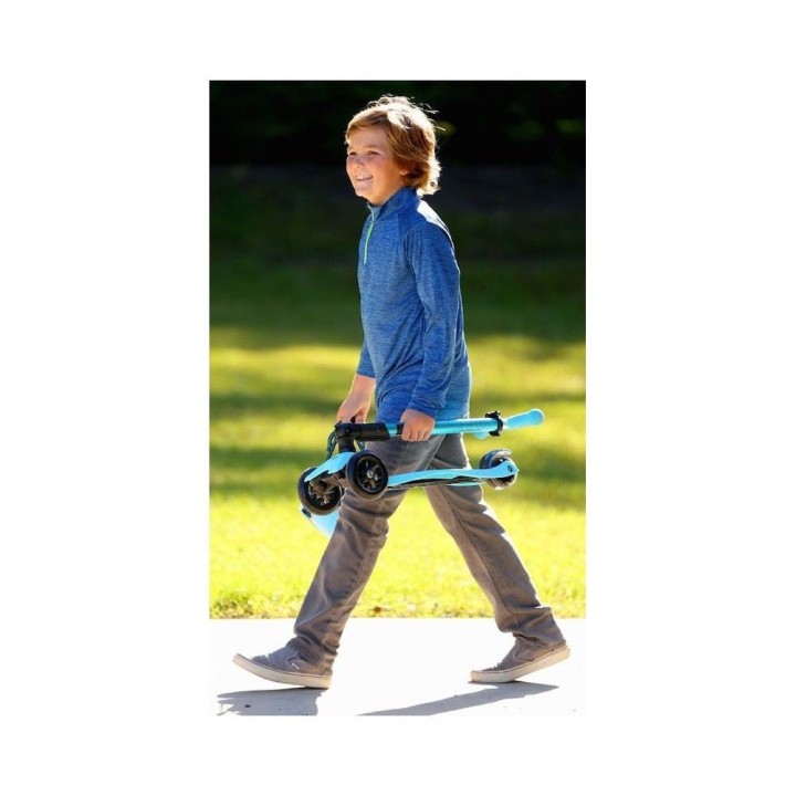 Patinete Maxi Micro Deluxe LED Plegable Azul