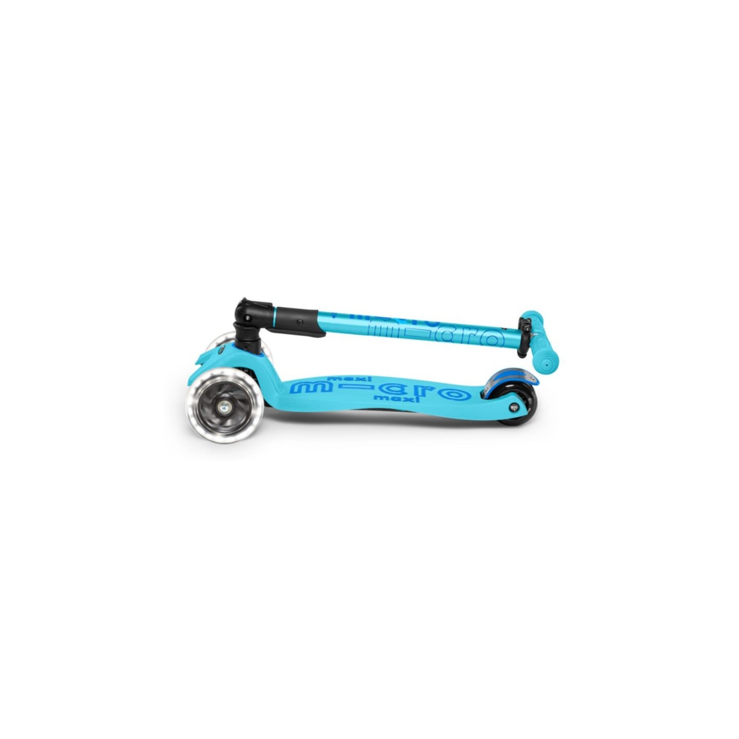 Patinete Maxi Micro Deluxe LED Plegable Azul