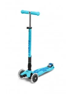 Patinete Maxi Micro Deluxe LED Plegable Azul