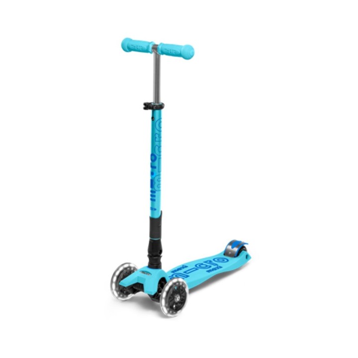 Patinete Maxi Micro Deluxe LED Plegable Azul