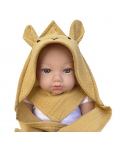 Set toalla y bandana para muñecas Bobble Mostaza 2