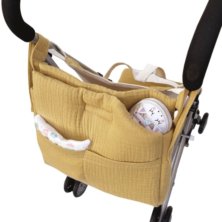 Bolso cambiador para muñecas Bobble Mostaza