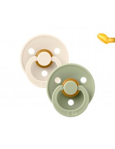 Chupetes BIBS Colour Pack 2 Anatómicas Ivory/Sage