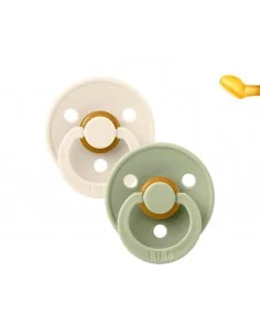 Chupetes BIBS Colour Pack 2 Anatómicas Ivory/Sage