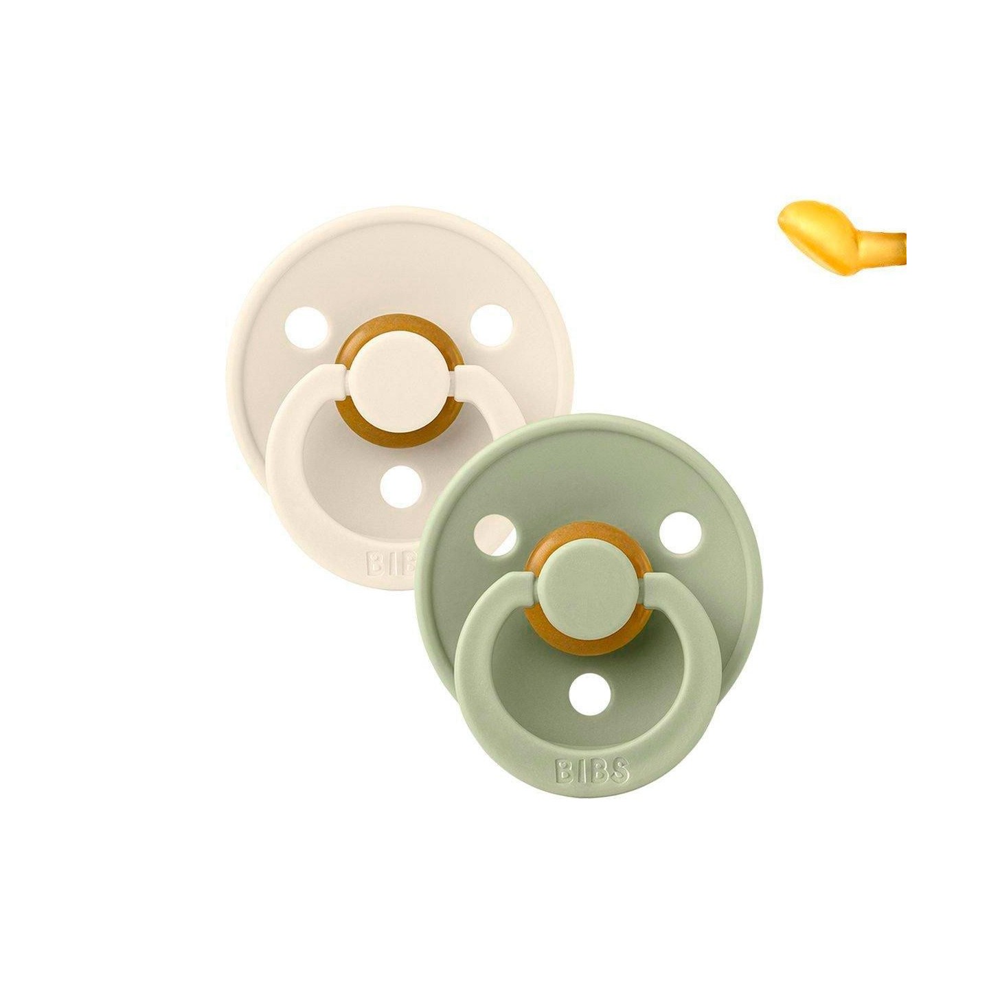 Chupetes BIBS Colour Pack 2 Anatómicas Ivory/Sage