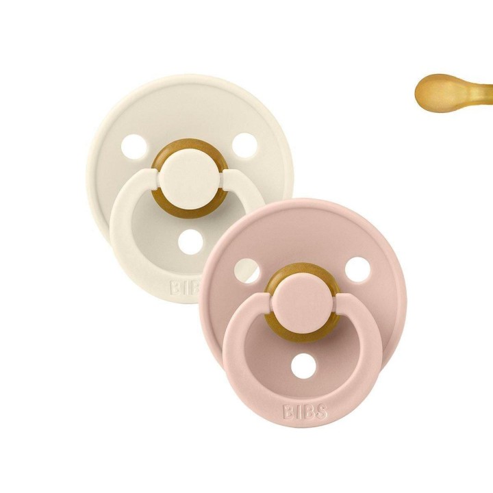 Chupetes BIBS Colour Pack 2 Simétrica Ivory/Blush