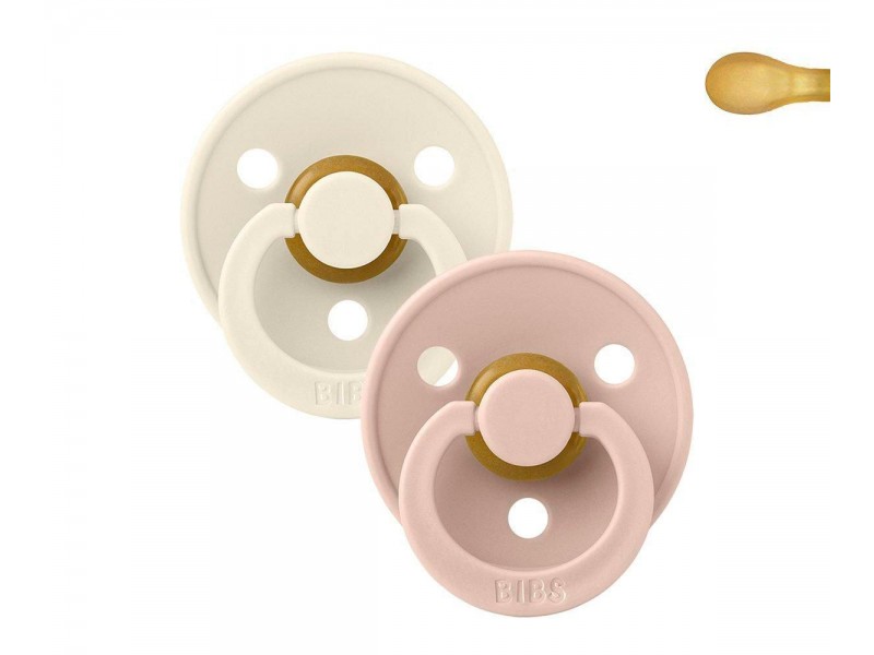 Chupetes BIBS Colour Pack 2 Simétrica Ivory/Blush