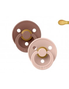Chupetes BIBS Colour Pack 2 Simétrica Blush/Woodchuck
