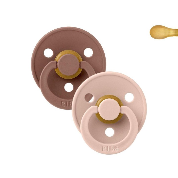 Chupetes BIBS Colour Pack 2 Simétrica Blush/Woodchuck