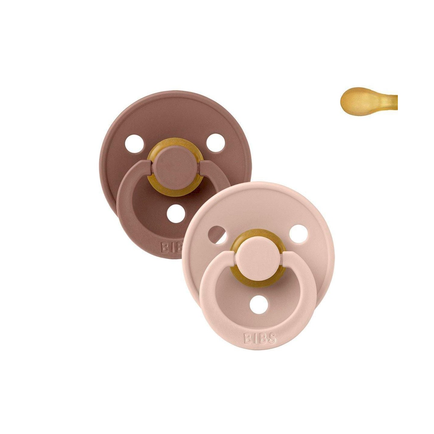 Chupetes BIBS Colour Pack 2 Simétrica Blush/Woodchuck