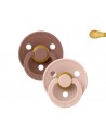 Chupetes BIBS Colour Pack 2 Simétrica Blush/Woodchuck