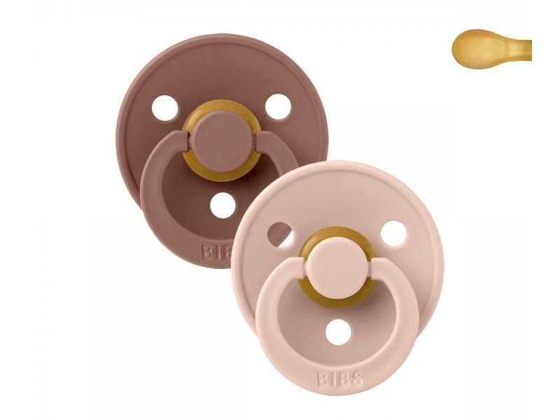 Chupetes BIBS Colour Pack 2 Simétrica Blush/Woodchuck