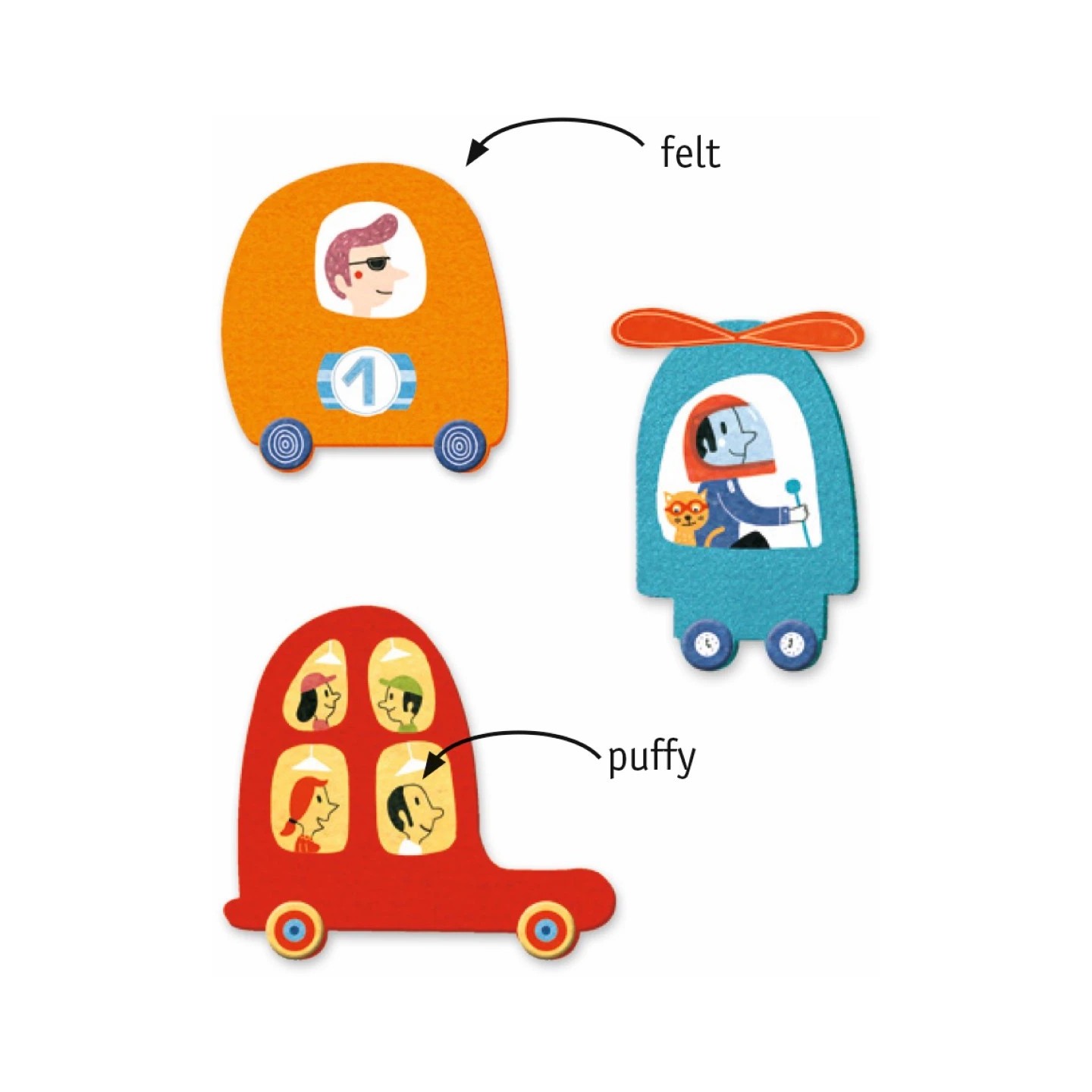 Crear con pegatinas - Coches