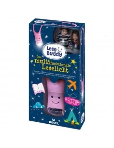 Linterna de lectura infantil Buddy Rosa Purpurina 2