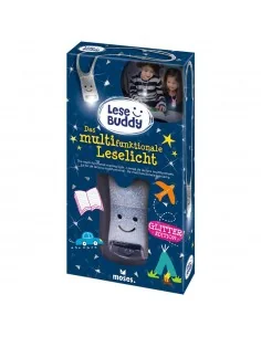 Linterna de lectura infantil Buddy Gris Purpurina 2