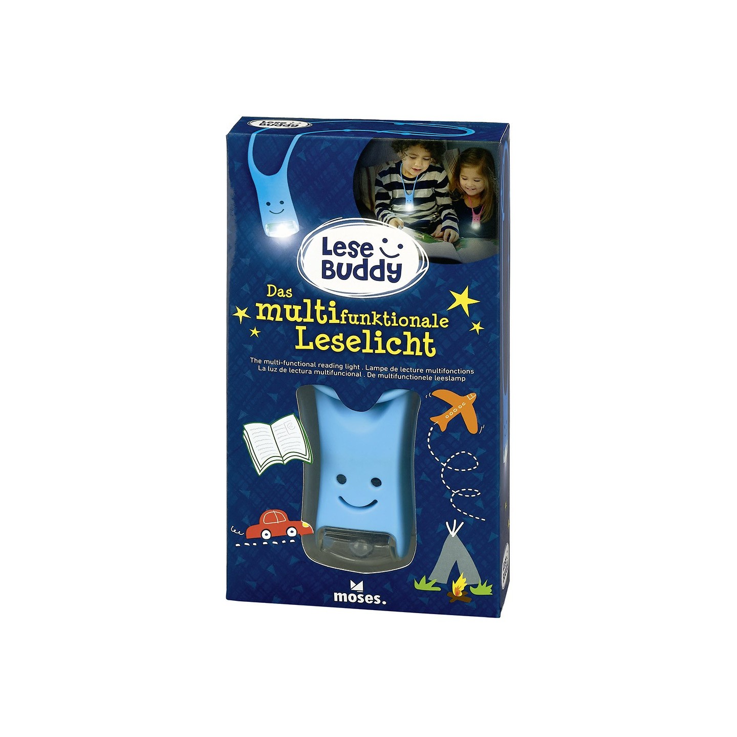 Linterna de lectura infantil Buddy Azul
