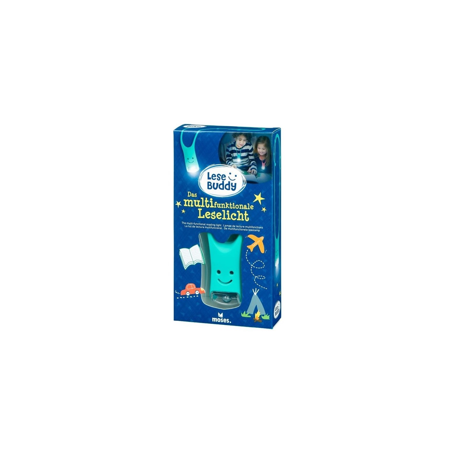 Linterna de lectura infantil Buddy Turquesa