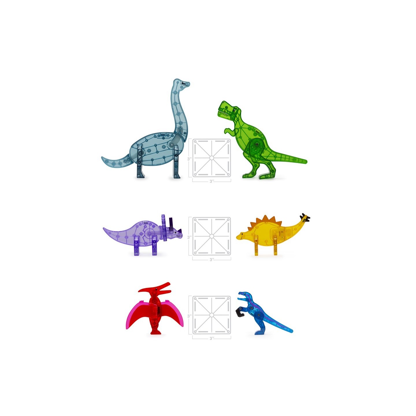 MAGNA-T DINOS 5 Piezas