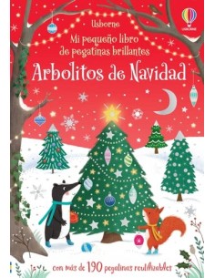 Mi pequeño libro de Pegatinas Brillantes - Arbolitos de Navidad