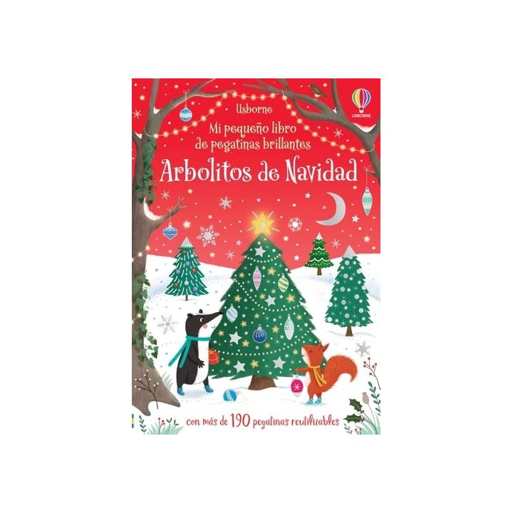 Mi pequeño libro de Pegatinas Brillantes - Arbolitos de Navidad
