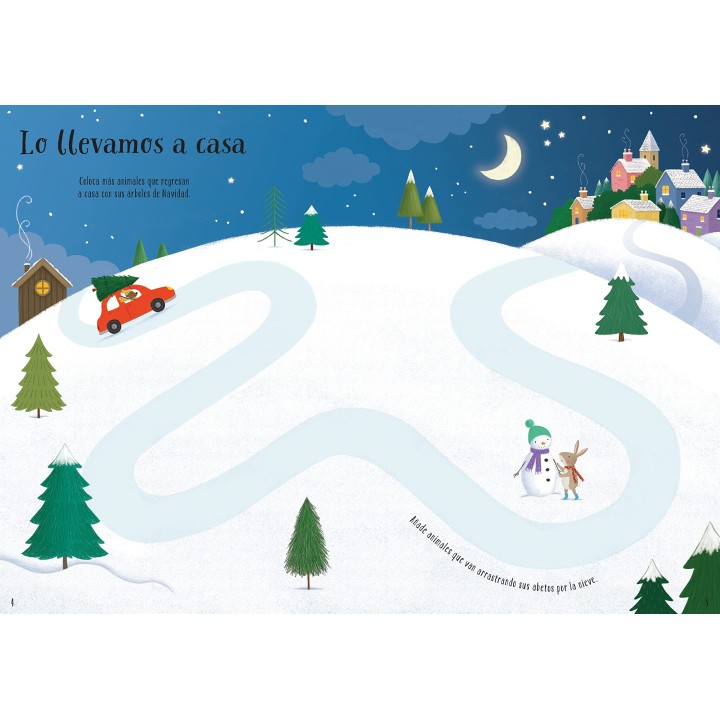Mi pequeño libro de Pegatinas Brillantes - Arbolitos de Navidad