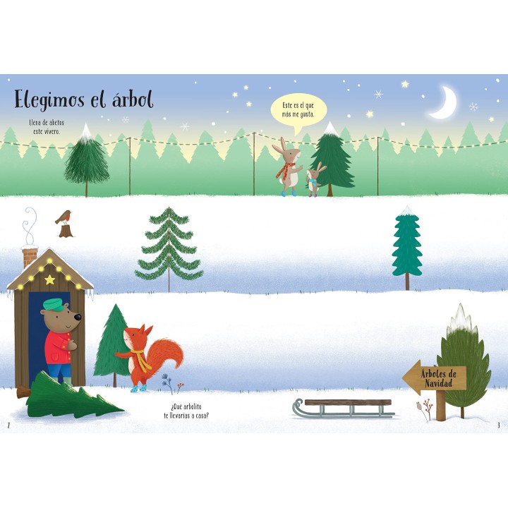 Mi pequeño libro de Pegatinas Brillantes - Arbolitos de Navidad