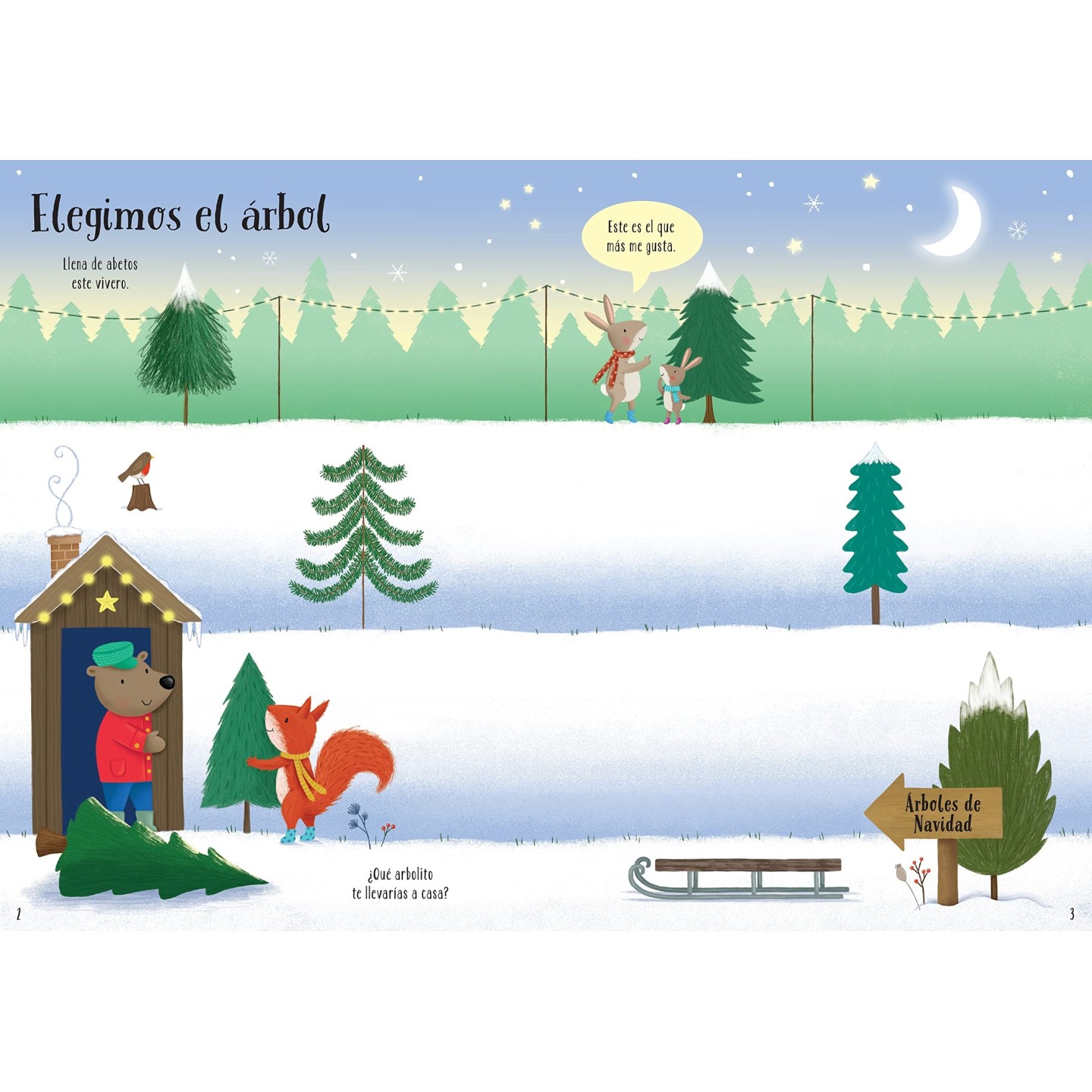 Mi pequeño libro de Pegatinas Brillantes - Arbolitos de Navidad
