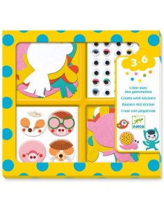 Crear con pegatinas - Me gustan los animales