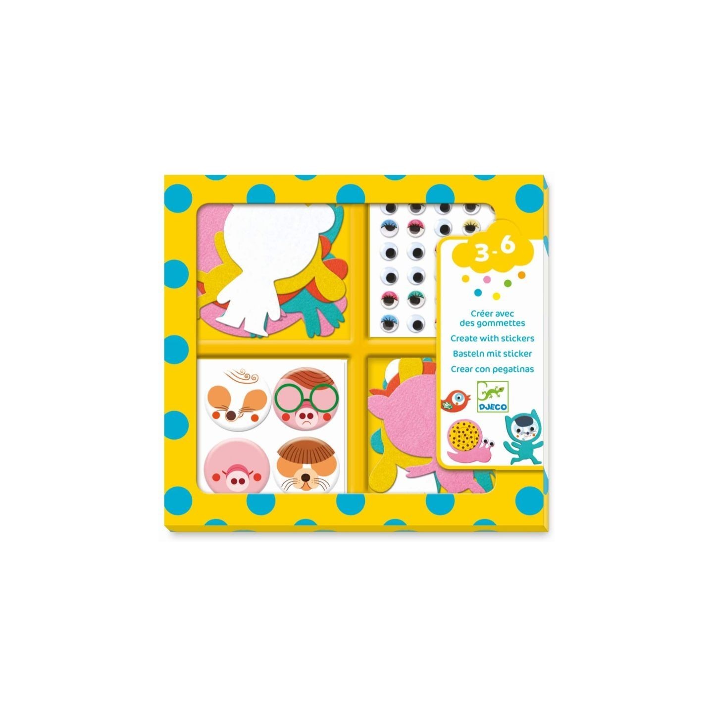 Crear con pegatinas - Me gustan los animales