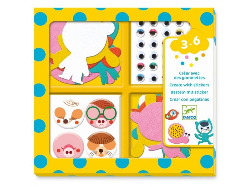 Crear con pegatinas - Me gustan los animales