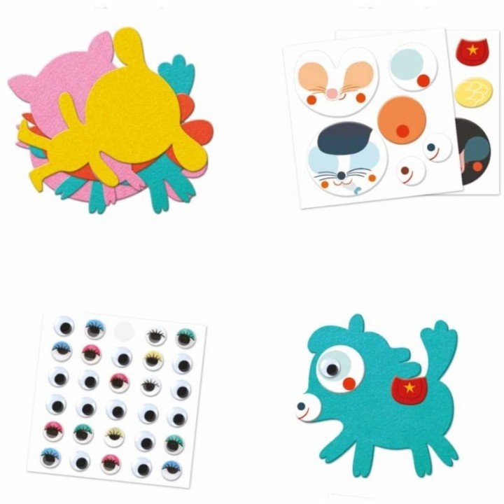 Crear con pegatinas - Me gustan los animales