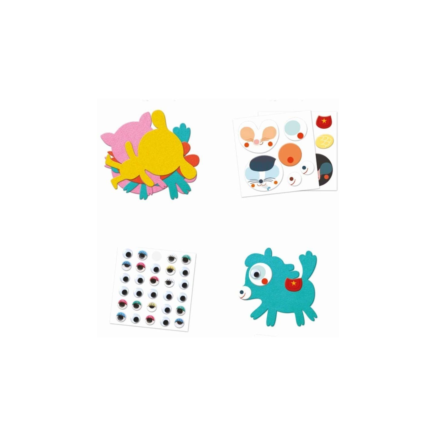 Crear con pegatinas - Me gustan los animales
