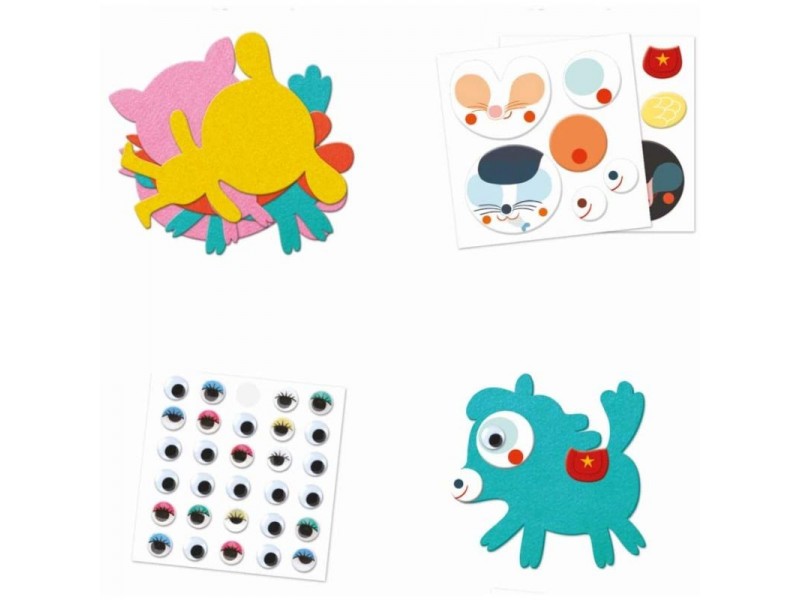 Crear con pegatinas - Me gustan los animales
