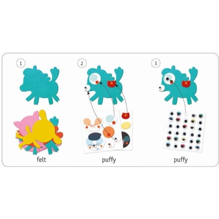 Crear con pegatinas - Me gustan los animales