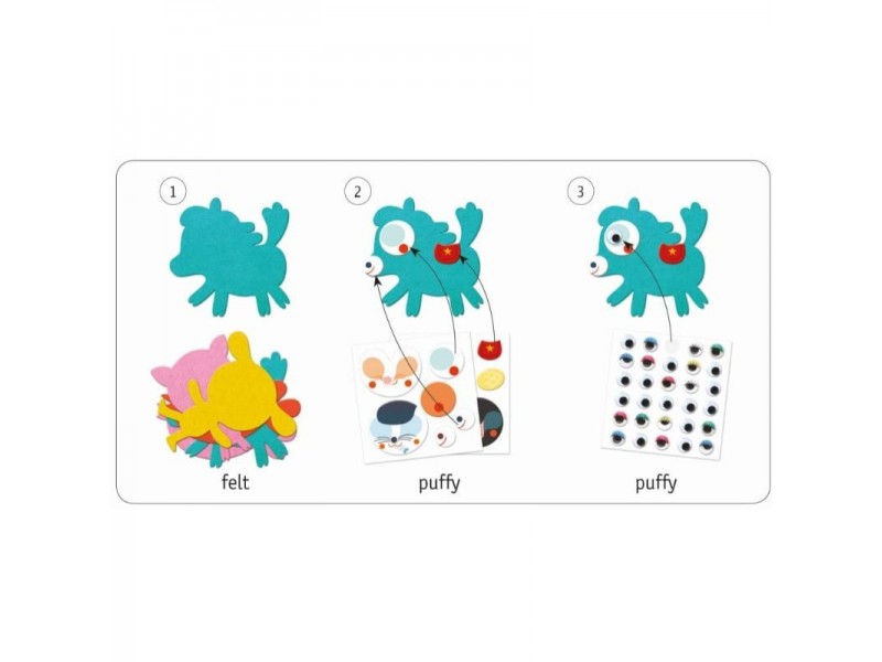 Crear con pegatinas - Me gustan los animales