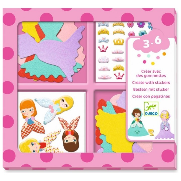 Crear con pegatinas - Me gustan las princesas