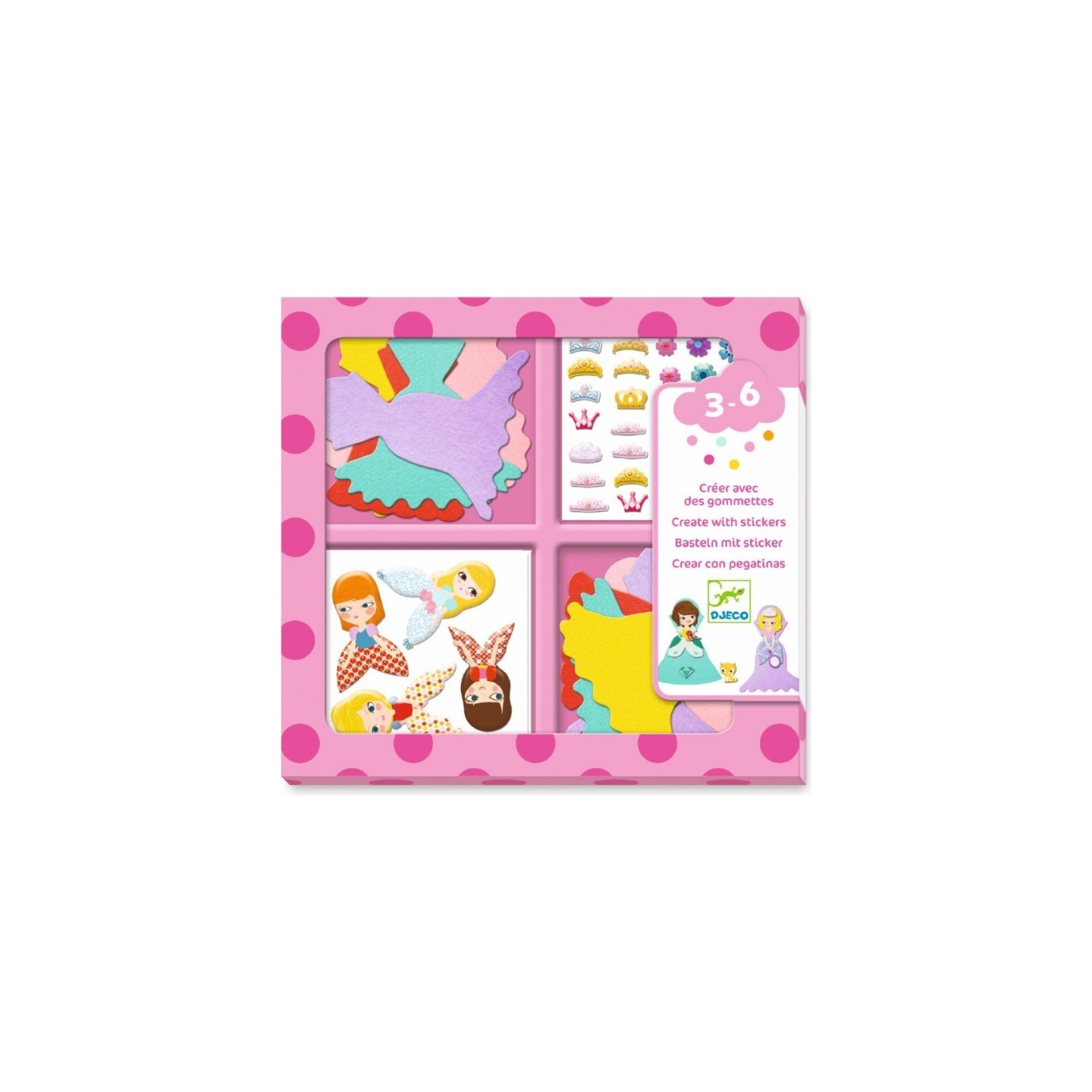 Crear con pegatinas - Me gustan las princesas