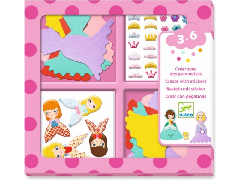 Crear con pegatinas - Me gustan las princesas
