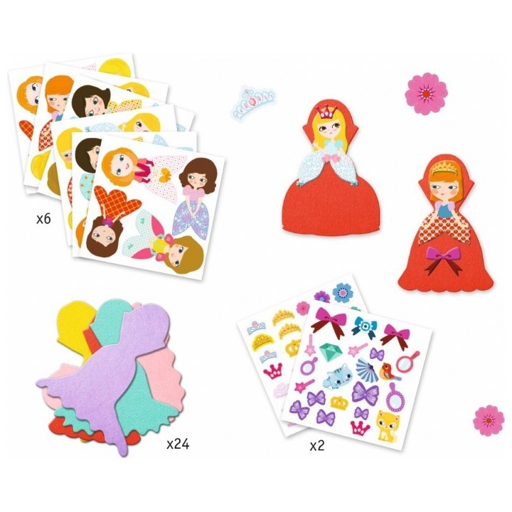 Crear con pegatinas - Me gustan las princesas