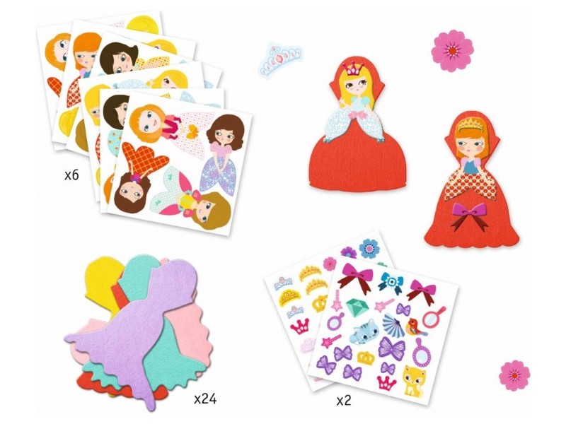 Crear con pegatinas - Me gustan las princesas